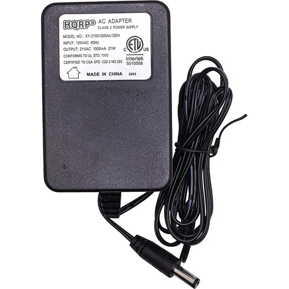 HQRP 21V AC Adapter Compatible with Back 2 Life Continuous Motion Massager BACK2LIFE BACK-2-LIFE MKA-482101000 HKA21-1000 B2L BLR-0601BKST BL2002 B2L BtoL BL Power Supply Cord Transformer, ETL Listed
