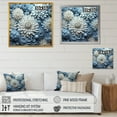 thumbnail image 4 of Designart "Muted Blue And Graceful Mums VI" Mums Floater Framed Wall Decor, 4 of 5