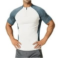 thumbnail image 2 of SEAOPEN Deals Men's Quick-Dry Active Sports Shirts Quarter Zip short Sleeve Running Pullover Tops Outdoor shirt White,4XL, 2 of 6