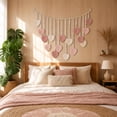 thumbnail image 7 of Handwoven Boho Leaf Wall Hanging with Wooden Beads and Layered Tassels, Cotton Macrame Tapestry for Bedroom Living Room Hotel Rustic European Decor, 7 of 7