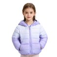 thumbnail image 7 of SGMVNU Winter Coats for Boys and Girls Gradient Color Zipper Puffer Jacket Cute Down Coats Packable Outerwear with Pockets for Kids(Size 7-8 Years, Purple), 7 of 7