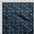 thumbnail image 3 of oneOone Cotton Silk Navy Blue Fabric Leaves & Floral Artistic Craft Projects Decor Fabric Print By The Yard 42 Inches Wide, 3 of 4