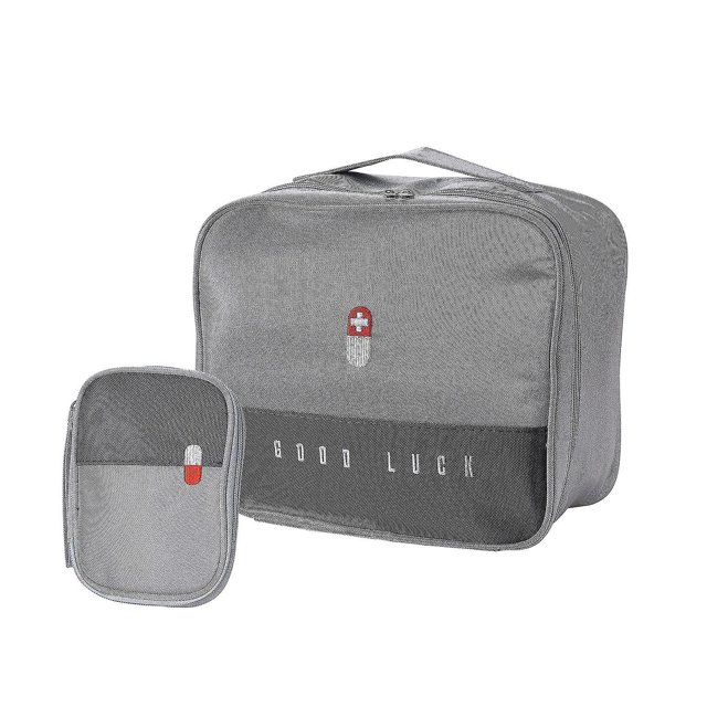 Paquete de 2 bolsas de medicamentos ZHAOCHENG gran capacidad gris bolsa de emergencia impermeable