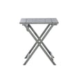thumbnail image 5 of Rockport Acacia Wood 3-Piece Gray Bistro Set Folding Chairs Table for Patio, 5 of 8