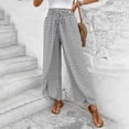 thumbnail image 4 of WILLBEST Pantalones Casuales de Mujer, Culotte de Pierna Ancha con Diseño Floral y Abertura Lateral para Un Uso Diario Cómodo. Extra Grande, 4 of 6