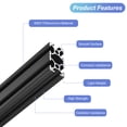 thumbnail image 3 of 2040 T Slot Aluminum Extrusion 1100mm(43.3 Inch) Black for 3D Printer Laser Engraving Machine 1 Pcs, 3 of 6