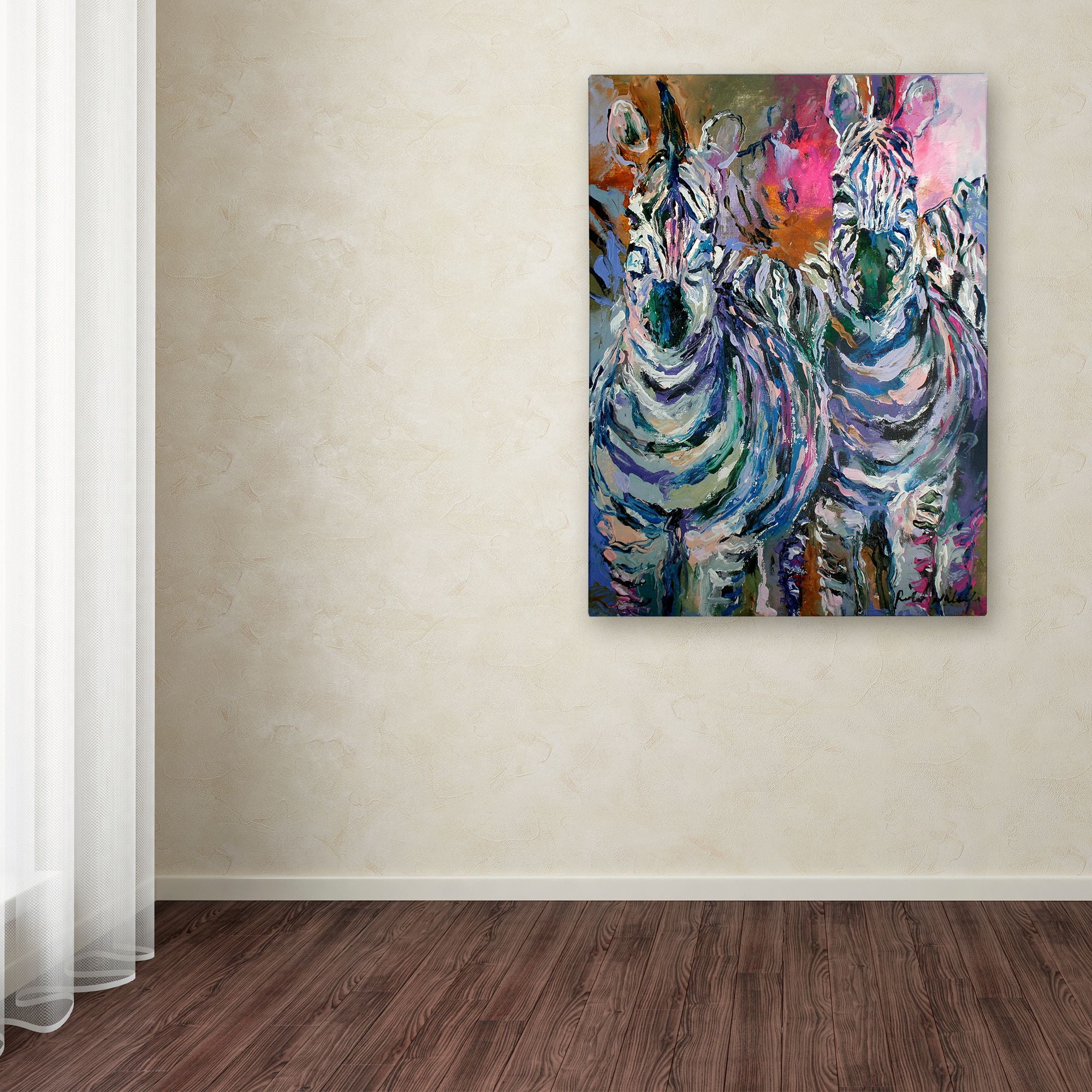 Trademark Fine Art 'Art Zebra' Canvas Art by Richard Wallich