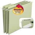 thumbnail image 2 of Smead Erasable FasTab Hanging Folders Letter - 8 1/2" x 11" Sheet Size - 1/3 Tab Cut - Top Tab Location - Assorted Position Tab Position - Paper - Moss - 2.50 oz - Recycled - 20 / Box, 2 of 7