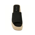 thumbnail image 4 of Women's Wedge Sandal Espadrille Platform Slip On Open Toe Wedge Heel Sandals, 4 of 5