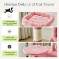 thumbnail image 3 of EDX Torre Cat Tree de 44" para Gatos de Interior, Torre de Escalada Duradera de Varios Niveles, Casa para Mascotas con Rascador de Sisal Natural, Condominio Acogedor, Plataforma Extendida, Juguete para Gatitos y Hamaca, Rosa, 3 of 7