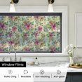thumbnail image 6 of DKTIE 17.7" x 78.7" Watercolor Hibiscus Floral Window Privacy Film, Non-Adhesive Static Cling Decorative Stained Glass Window Cling for Home Decor, 6 of 8