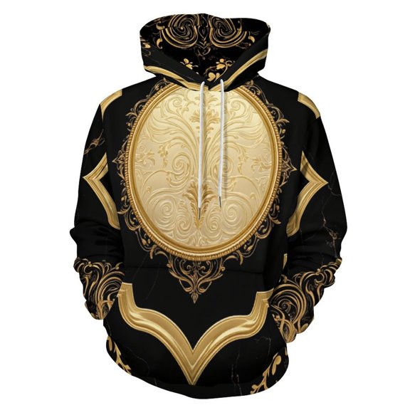 Black Gold Marble Texture Men's Women New Sweatshirt Hoodie Men's Plus Size Sweatshirt Hooded Sweatshirt 3d Printed Street Men's Cloth