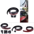 thumbnail image 1 of Carbon Fiber Soft Rubber Car Rear Trunk Spoiler for Universal Car Tail Fins Body Kit, 1 of 7
