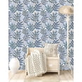 thumbnail image 2 of Blue Leaves Wallpaper Pre-Pasted - 25"W x 225"H, 2 of 3