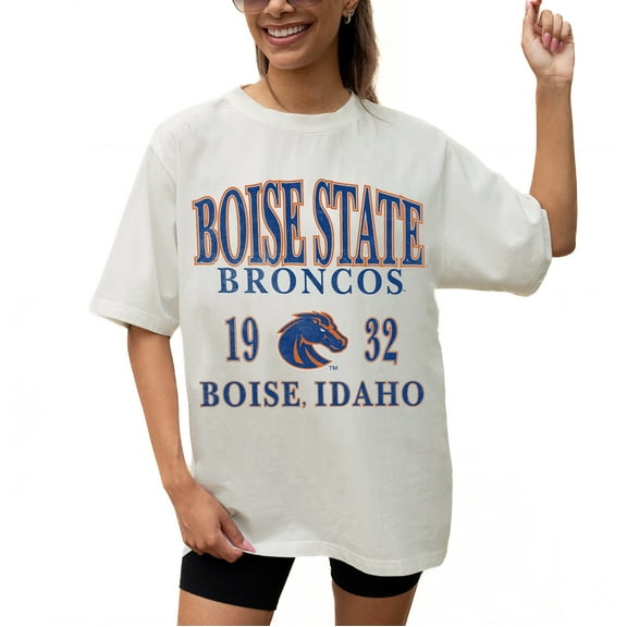 Women's Gameday Couture Cream Boise State Broncos Unity Oversized T-Shirt