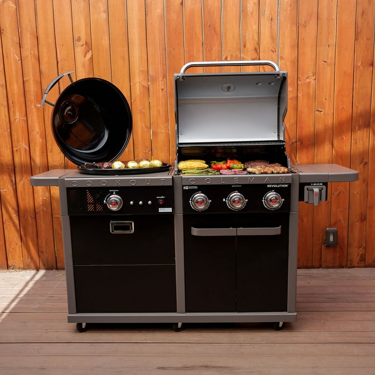 バーベキュー・調理用品 Coleman Dual Fuel 286,288 F-3 Coleman® Revolution™ Dual Fuel Grill – Coleman Back Home