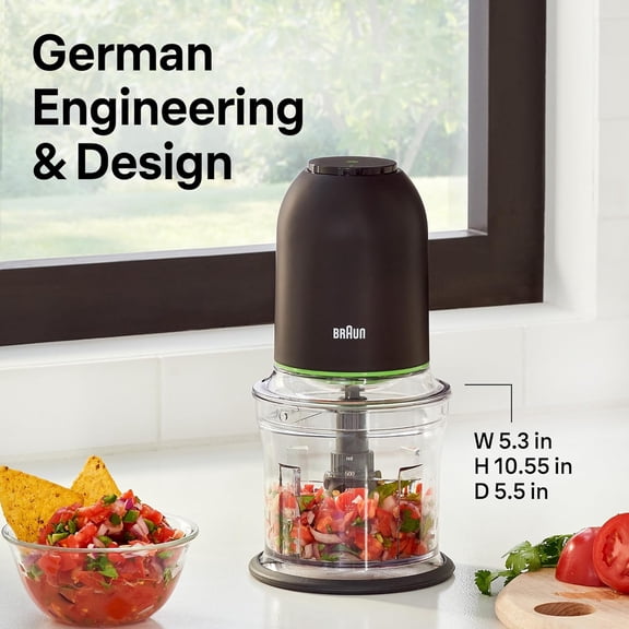 CH3012BK EasyPrep Food Processor, 4 Cup Capacity with QuadBlade Technology for Fast Chopping and Ice Crushing