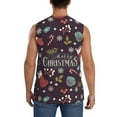 thumbnail image 4 of JUNZAN Merry Christmas Men's Sleeveless T Shirts,Sleeveless Muscle Shirts,Sizes S-3XL, 4 of 8