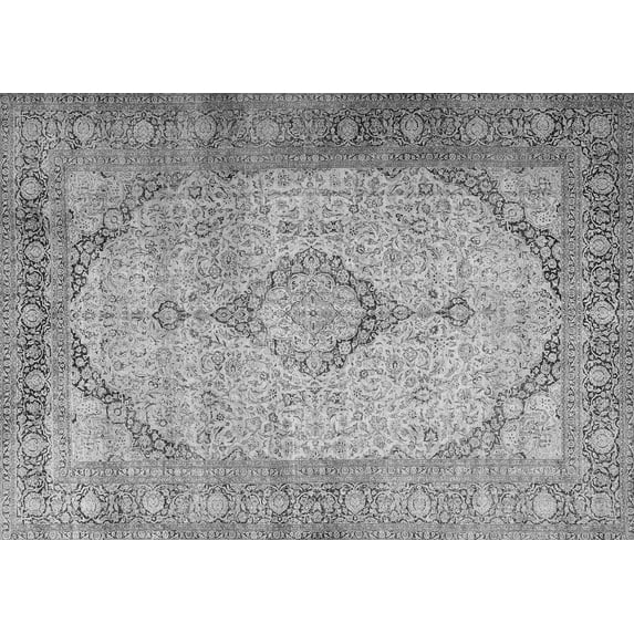 Ahgly Company Indoor Rectangle Persian Gray Traditional Area Rugs, 5' x 8'
