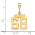 thumbnail image 2 of Auriga Fine Jewelry 14K Yellow Gold Polished Number 68 Charm Pendant for Women, 2 of 4