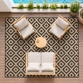 thumbnail image 3 of UNTIMATY 8'×10' Outdoor Rug Waterproof Patio Carpet Outdoor Area Rug Large Plastic Straw Mat for RV Camping Porch Deck Balcony, Black and Beige, 3 of 9