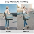 thumbnail image 4 of Bohemian Style Women’s Travel Duffel, Rainbow Retro Weekender Bag with Tribal and Artistic Details, Carry-on Tote for Daily Commute and Trips, 4 of 5