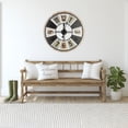 thumbnail image 2 of Northlight 28" Multi-Tonal Whitewashed Round Wall Clock, 2 of 4
