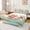 Green Pink D, variant on Feelyou Floral Wood Letter L Twin Sheets for Kids, Farmhouse Rose Flower Bedding, Pink Teal, 3pcs, 1 Flat Sheet, 1 Fitted Sheet and 1 Pillowcase
