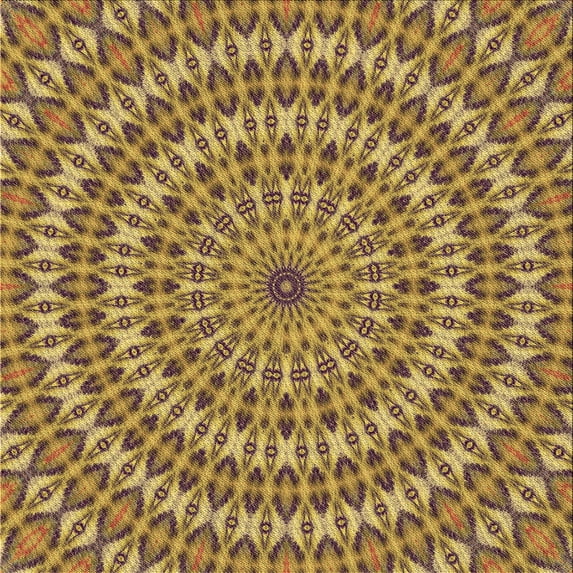 Ahgly Company Indoor Square Patterned Bee Yellow Area Rugs, 7' Square