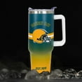 thumbnail image 5 of Green Bay Tumbler Cup - Green Bay Gifts for Men - 40 OZ Insulated Stainless Steel Coffee Travel Mug with Lid and Straw, 5 of 6