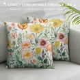 thumbnail image 3 of HENGT  Throw Pillow Covers Wild Flowers - Botanical Spring Floral Butterfly Colorful Decorative Pillow Case for Sofa Couch Bedroom Living Room Car Home Decor  Summer Pillowcase, 3 of 5