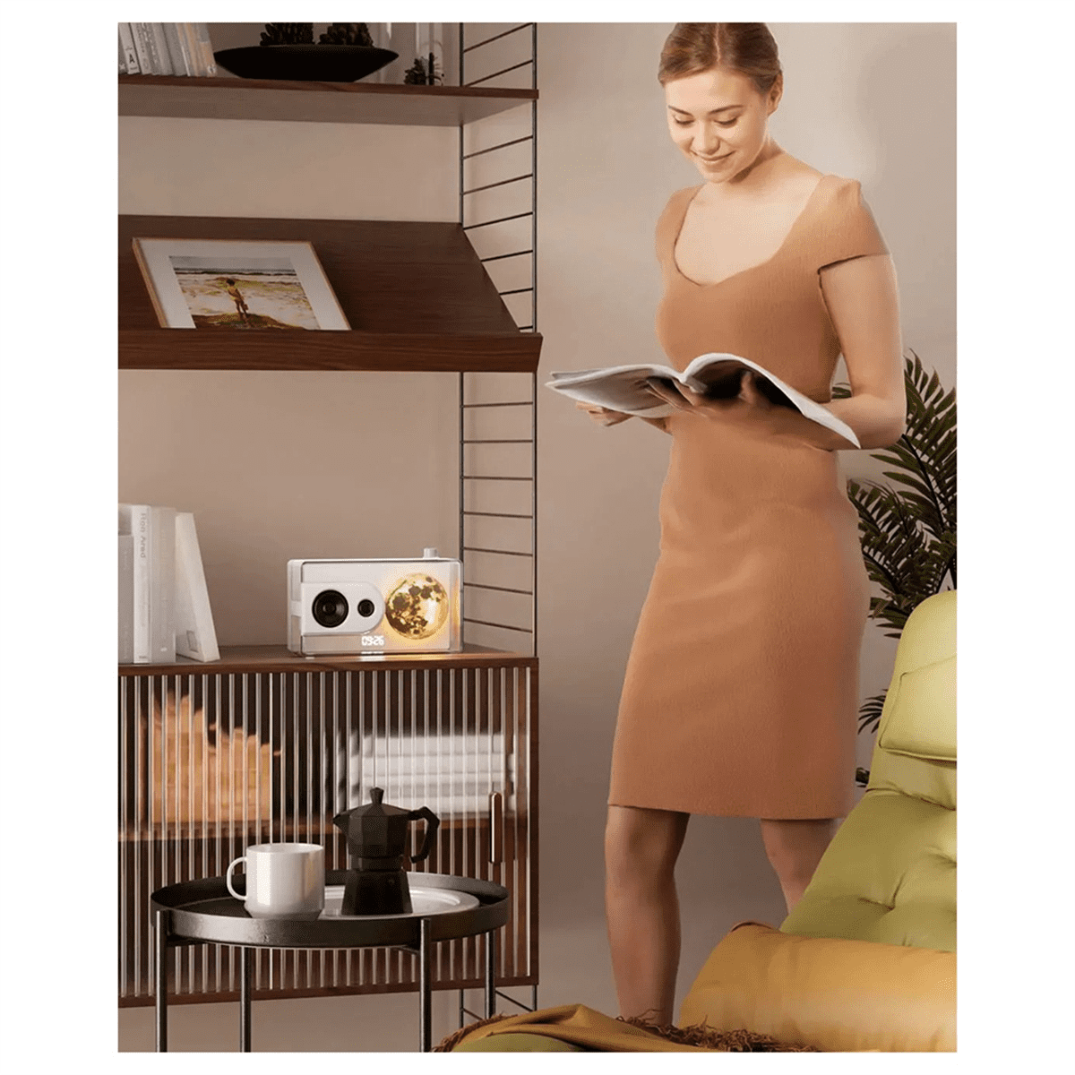 M6 Moonlight Music Box Bluetooth Speaker Support TF Card Play AUX Computer Connection Clock Transparent Sound Box A