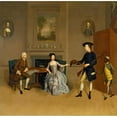 thumbnail image 2 of Arthur Devis 12x12 Black Ornate Wood Framed Double Matted Museum Art Print Titled: John Orde, His Wife Anne, and His Eldest Son William (1754 - 1756), 2 of 5
