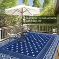 thumbnail image 2 of Findosom 6'x9' Blue Large Outdoor Rug Outdoor Mat RV Outdoor Rug Reversible Plastic Straw Area Rug Mat Camping Rugs Waterproof Floor Mat and Rug for RV,Patio,Backyard,Deck,Picnic,Beach,Trailer, 2 of 6