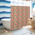 thumbnail image 2 of No Hook Shower Curtain, Tropical Plants Shower Curtains for Bathroom with See Through Top Window, Summer Floral Monstera Leaf Boho Watercolor Waterproof & Washable Bath Curtain 60"x72", 2 of 2
