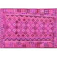 thumbnail image 1 of Ahgly Company Indoor Rectangle Abstract Pink Contemporary Area Rugs, 7' x 10', 1 of 4