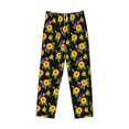 thumbnail image 2 of Vsdgher Daisies Flowers Print Mens Pajama Pants Sleep & Lounge Pants, PJ Bottoms With elastic waistb and Pockets, 2 of 5