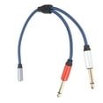 thumbnail image 2 of Cable de audio de 3,5 mm hembra a 6,35 mm macho doble para altavoz, amplificador de potencia, consola de mezclas, 2 of 14