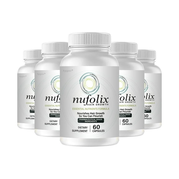 (5 Pack) Nufolix Capsules - Nufolix Advanced Hair Growth Capsules