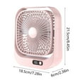 thumbnail image 3 of Desktop Mini Desktop Fan Wind Power Fan Home Office Small Fan Charging Plug Circulation Fan Pink, 3 of 6