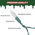 thumbnail image 3 of mollie Multiple/Warm Color Christmas String Lights with Timer and 8 Mode Controller, 17.3Ft Holiday Decor Fairy Light with 50 Replaceable LED Bulbs, 3 of 10