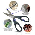 thumbnail image 2 of Premium Kitchen Shears by Better Kitchen Products, 8.5", All Purpose Stainless Steel Utility Scissors, Heavy Duty Scissors, Meat Scissors, Poultry Shears, Multipurpose(3PK-Blk/Red, Slvr/Blu, Blk/Gray), 2 of 5