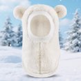 thumbnail image 2 of Wxirdrow Newborn Baby Hat for Baby Boys Girls /Winter Baby Warmth Adding CuteEared Hooded Windproof Hat Scarf Cap White,6-36 Months, 2 of 9