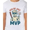 thumbnail image 4 of Fourth of July MVP Fireworks Men's Independence Day Patriotic Funny Parody Short-Sleeve T-Shirt, 4 of 6