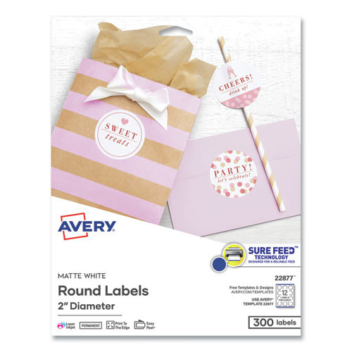 OfficeSmartLabels 2 inch Round Labels for Laser Inkjet ( 20 ...