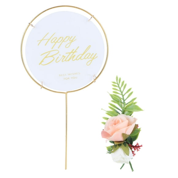 Oubit Birthday Cake Toppers,Metal Cake Inserts Round Cake Toppers Cake Inserts Best in its Class