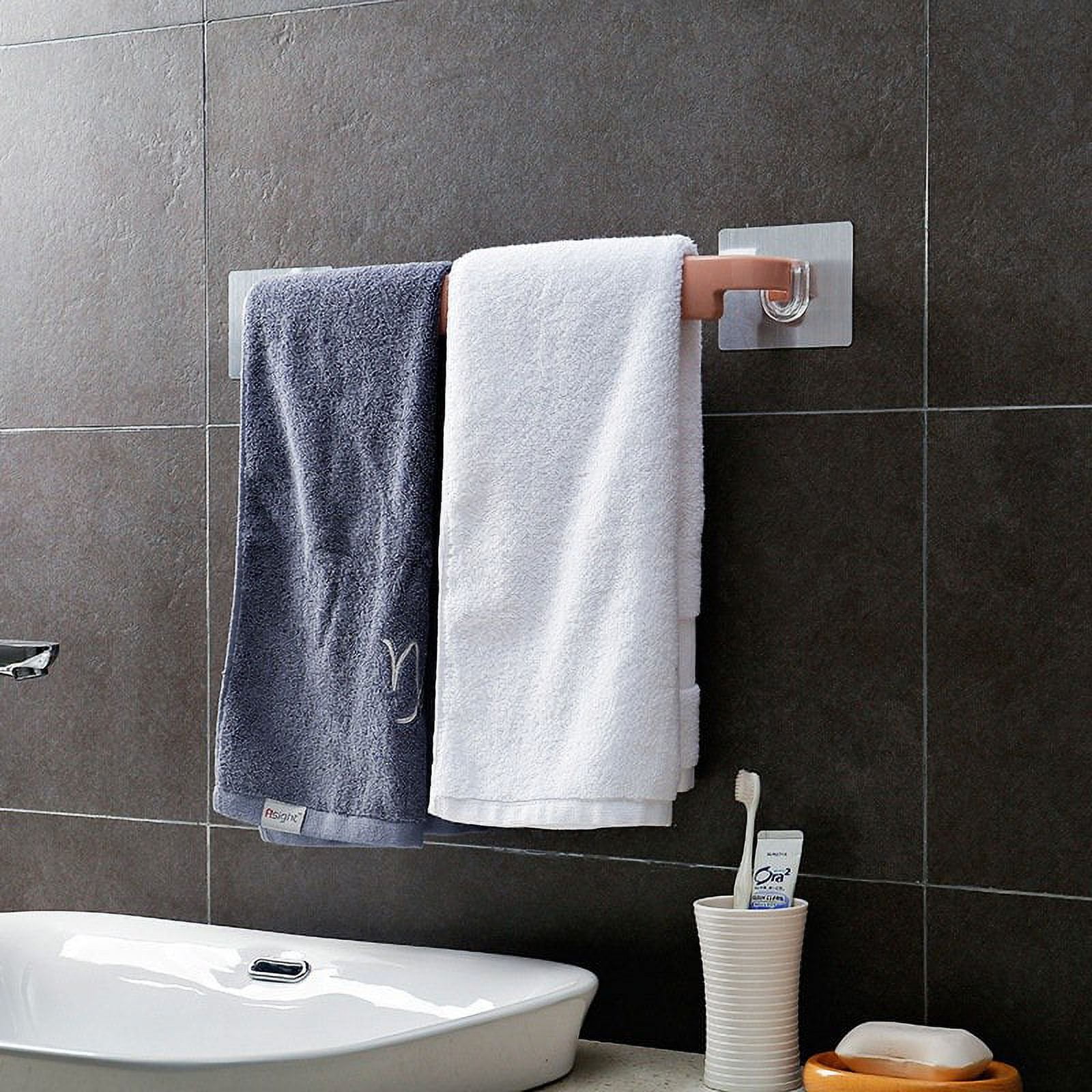 kiskick Towel Bar Self Adhesive No Drilling Hanging Towel Waterproof Toilet  Towel Rack Bathroom Accessories Pink - Yahoo Shopping