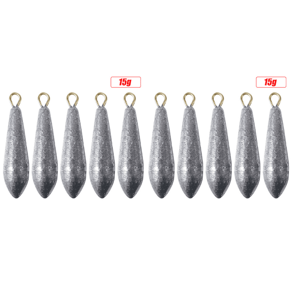 Peggybuy 5x Fishing Weight Sinker Pendant Connector Pesca Fish Tackle (15g)