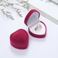 thumbnail image 4 of Caja de almacenamiento para pendientes, estuche expositor de anillos, organizador en forma de corazón, collar, pulsera, cajas de transporte Ropa, zapatos y accesorios Miscelánea rosa rojo blanco Qarigey AP016250-03, 4 of 6