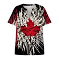 thumbnail image 3 of Plus Size Mujeres Blusas Sexy Cuello en V Encaje Casual Suelto Manga Corta Top, Blusas de Manga Corta para las Mujeres, 3 of 4
